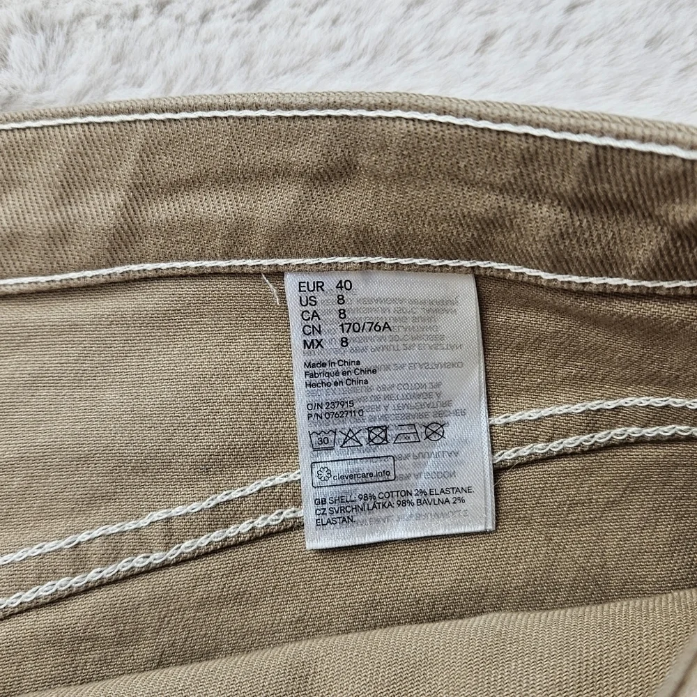 HM Divided Khaki Pocket Skirt US 8 - Picture 5 of 7